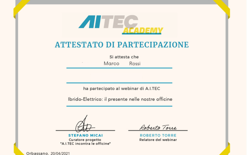 ATTESTATI DIDATTICI AITEC